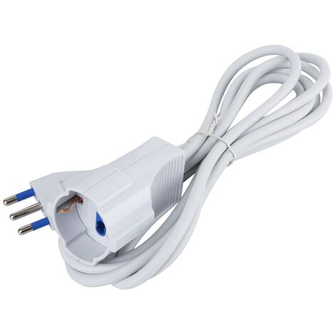 Cavo prolunga elettrico da 3m &8211 Spina 16A e Presa Schuko+Bipasso Aigostar