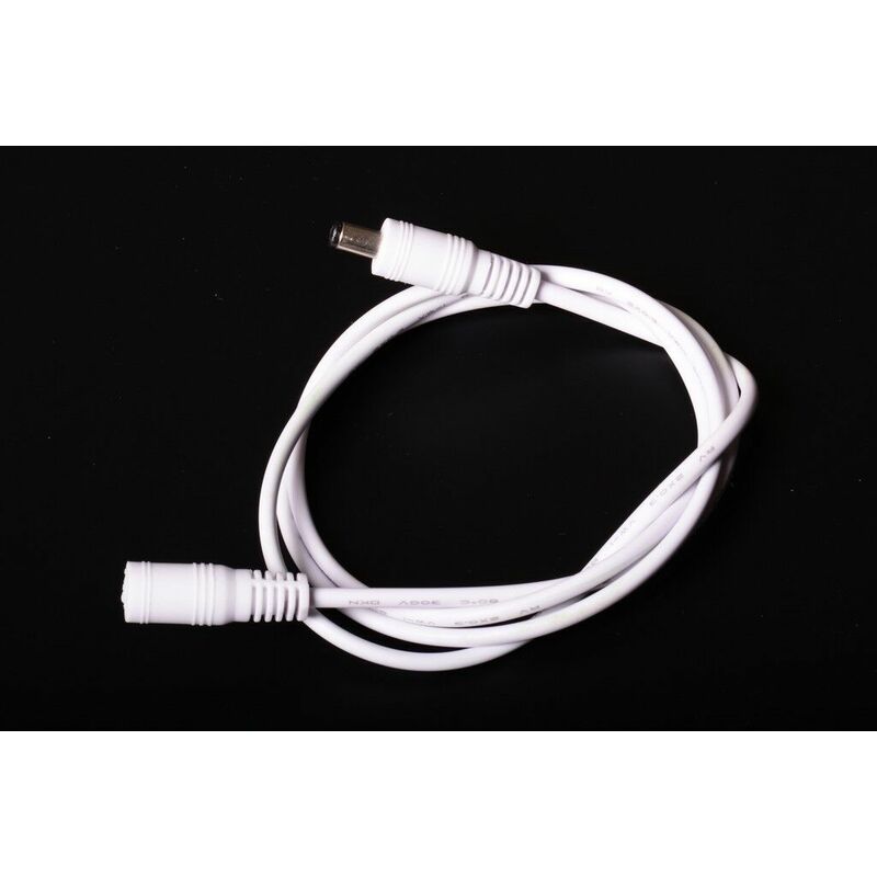 CAVO PROLUNGA JACK 5.5mm BIANCA 1M 1METRO 12v 24v