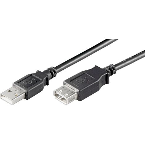 Cavo prolunga USB 2.0 ad alta velocità, nero, spina USB 2.0 (tipo A)  presa USB 2.0 (tipo A). Lunghezza del Cavo 5 m