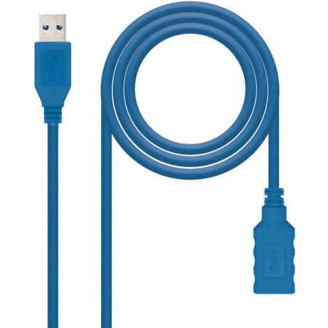 Cavo Prolunga USB NANOCABLE 10.01.0902-BL 2 m Azzurro (1 Unità)
