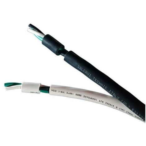 Cavo PVC SJT 2x18 awg guaina esterna nera