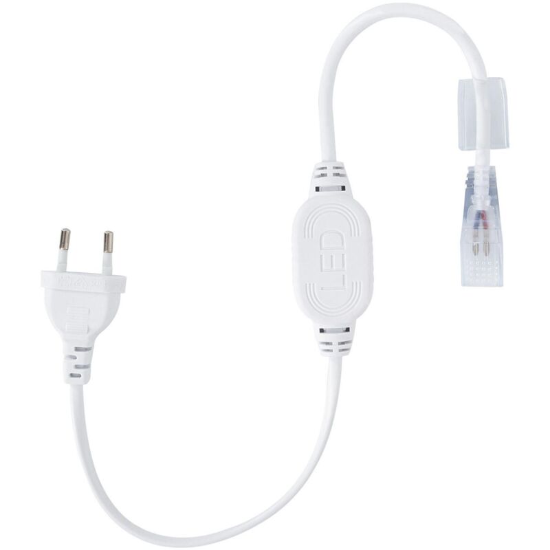 Cavo Raddrizzatore Corrente Striscia led 220 v ac smd&cob IP65 Larghezza 12 mm Taglio ogni 50 cm Bianco