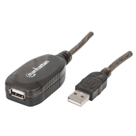 Cavo Ripetitore USB 2.0 ad Alta Velocit� Manhattan, USB A Maschio a Femmina, in Serie, 20 metri