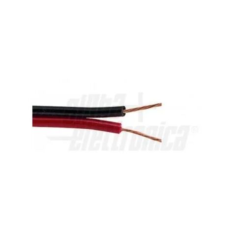 CAVO ROSSO/NERO PER COLLEGAMENTO LED 2x0,35 MM AL METRO