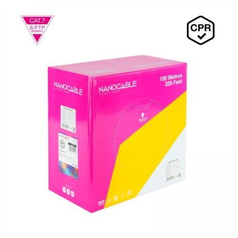 Cavo S/ftp Cat7 rigido Cu Lszh Dca (100m) Nanocable 10.20.1700-100