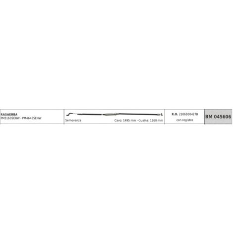 Cavo semovenza MOWOX rasaerba PM5160SEHW cavo 1495mm guaina 1260mm con registro