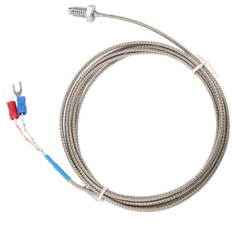 Cavo sensore di temperatura, sensore di temperatura con filettatura M6 BSW tipo K sensore termocoppia con cavo da 1-5 metri (2M)
