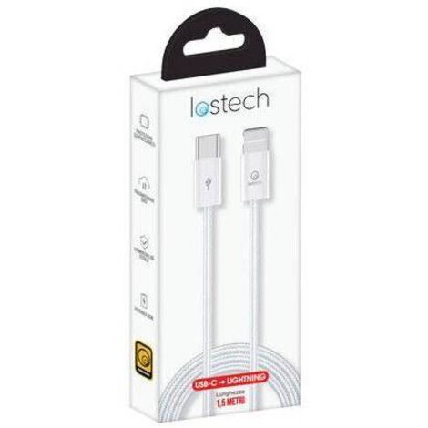 CAVO SMARTPHONE LS-NB0 LOSTECH - TYPE-C/LIGHTNING COLORE BIANCO CM 150 - 3 pezzi
