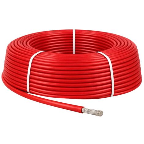 Cavo solare unipolare rosso flessibile 6 mm² per fotovoltaici lunghezza metri 100 - confezione 1