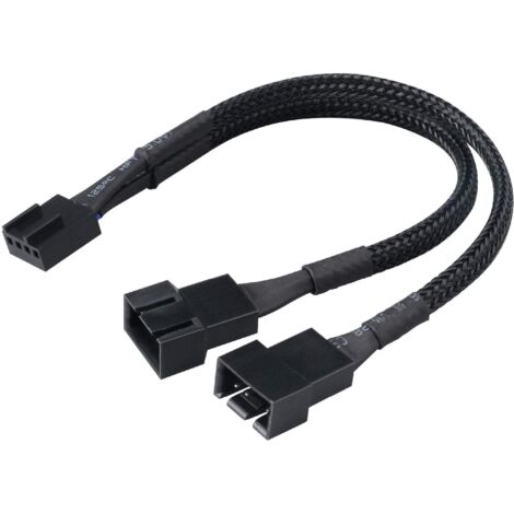Cavo splitter pwm 04p per 2 ventole nero 15cm