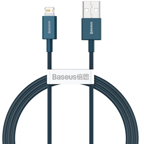 Cavo superiore per iPhone USB - Lightning 2.4A 1m Blu