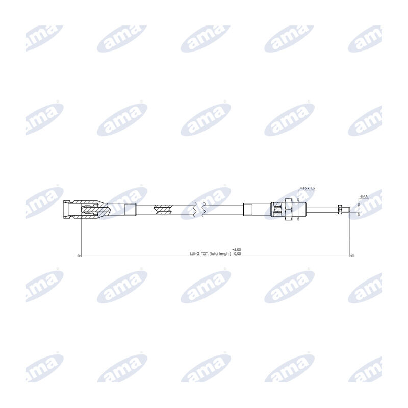 Cavo telecomando per rotopresse lunghezza 3000mm