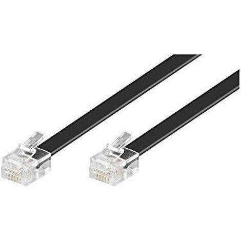 Cavo telefonico modulare, conduttore di alluminio placcato di rame (CCA), Spina RJ12 (6P6C) Spina RJ12 (6P6C). Lunghezza del Cavo 6 m
