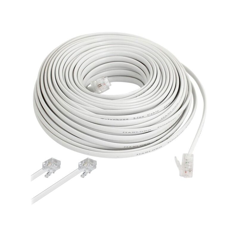 Cavo telefono piatto RJ11 6p/4C 3 m nero acquista da OBI