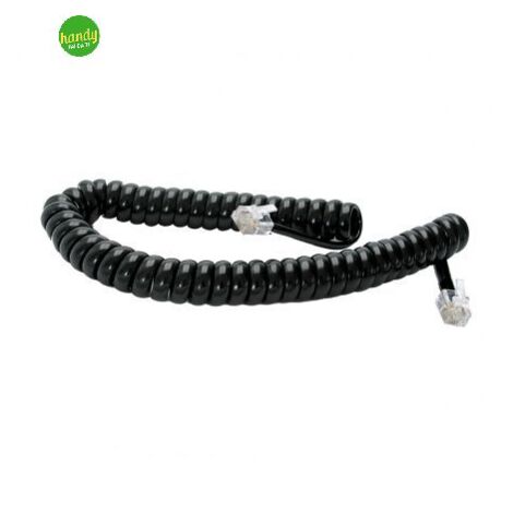 Cavo telefono spirale Metronic 4p/4c nero