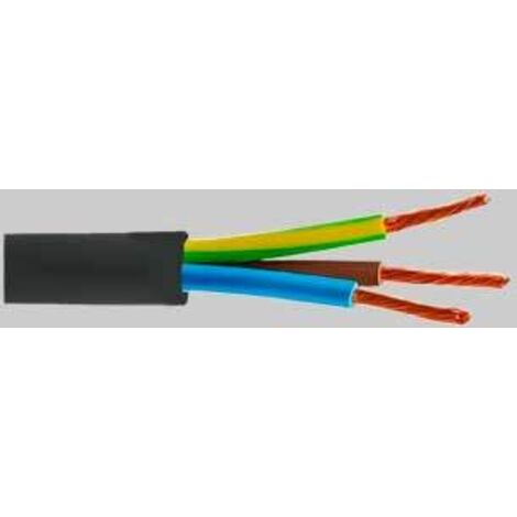 Cavo tripolare nero sezione 3x0,75 mm conf. da 100 ml