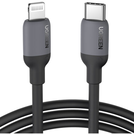 Cavo ugreen usb c a lightning mfi pd 20w 480mbs 1m - nero
