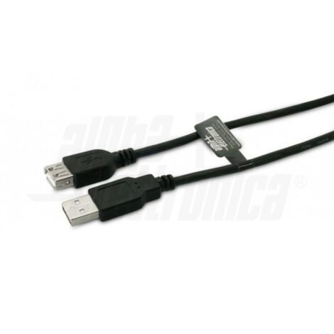 Cavo USB 2.0 da Spina USB tipo "A" a Presa USB tipo "A" 5m Nero