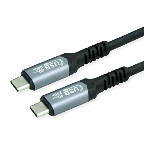 CAVO USB 4 C-C 1MT M/M BK 240W CONTATTI DORATI PD 48V/5A 40GBIT/S