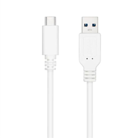 Cavo Usb-a A Usb-c Usb3.1 0,5m Bianco Nanocable 10.01.4000-w