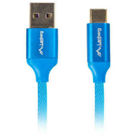 Cavo USB A con USB C Lanberg Quick Charge 3.0 Azzurro