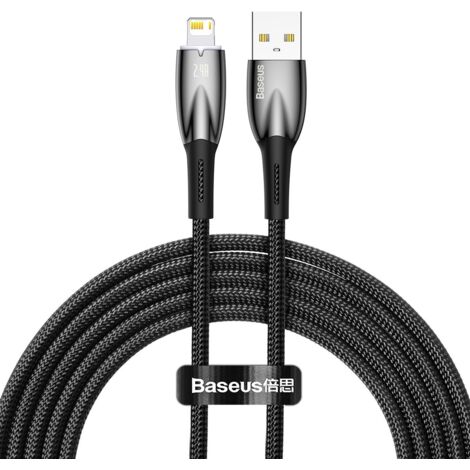 Cavo USB-A Glimmer Series Iphone Lightning 480Mb-s 2.4A 2m nero
