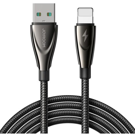 Cavo USB-A - Lightning 3A per iPhone serie Pioneer, lunghezza 1,2 m, colore nero.