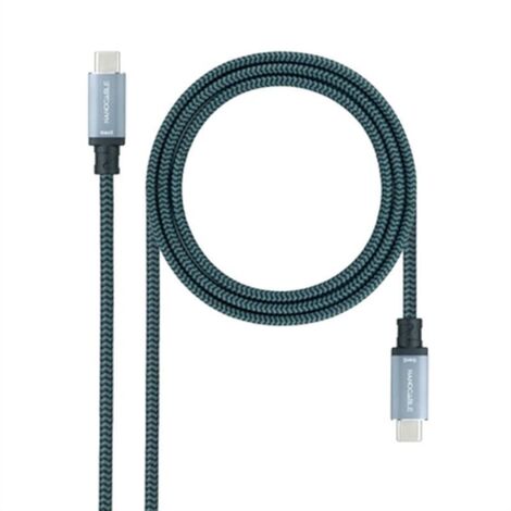 Cavo Usb-c A Usb-c 2m Usb3.2 Grigio Nanocable 10.01.4103-comb