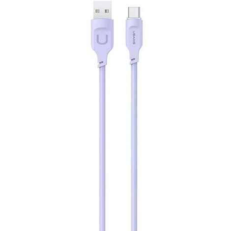Cavo USB-C USAMS da 1,2 m per ricarica rapida, colore viola.