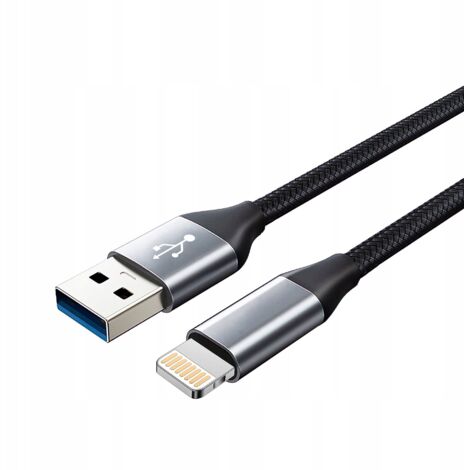Cavo USB-Lightning 2.0 intrecciato, lungo e resistente, 2 m