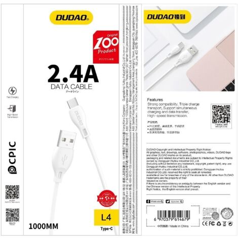 Cavo USB - Lightning per iPhone 2,4 A 1 m bianco