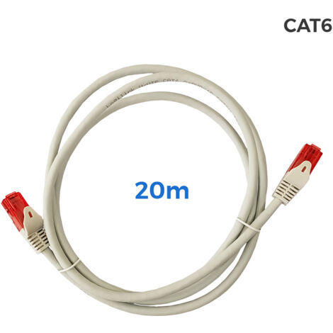 Cavo UTP Cat.6 RJ45 Rame LSZH Grigio 20m