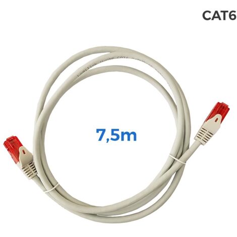 Cavo UTP Cat.6 RJ45 rame LSZH Grigio 7,5m