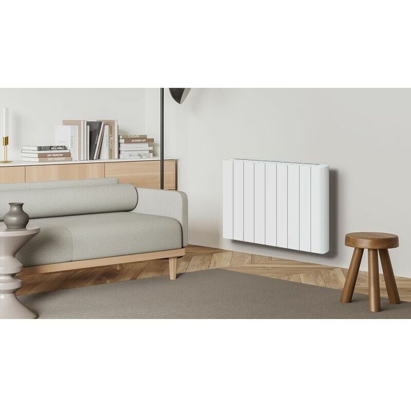 Carrera - radiateur a inertie ceramique compact 2000W - Horizontal et plat - Blanc