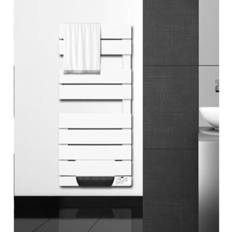 Cayenne radiateur s�che-serviette + soufflerie lames plates ouverture lat�rale blanc LCD - plusieurs puissances disponibles