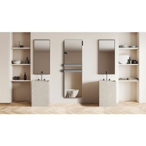 Cayenne Radiateur Sèche Serviette VERRE MIROIR 1100W LCD
