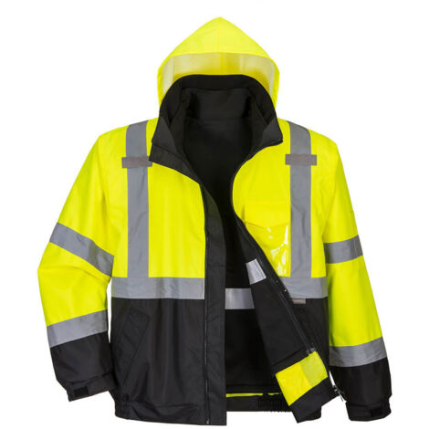 Cazadora 3 en 1 de Alta Visibilidad Contrast Premium / Amarillo Negro / XL