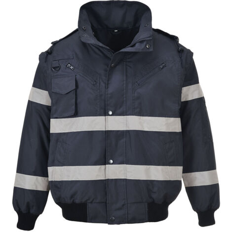 Cazadora 4 en 1 Iona: Chaqueta, chaleco, forro / Azul marino / M
