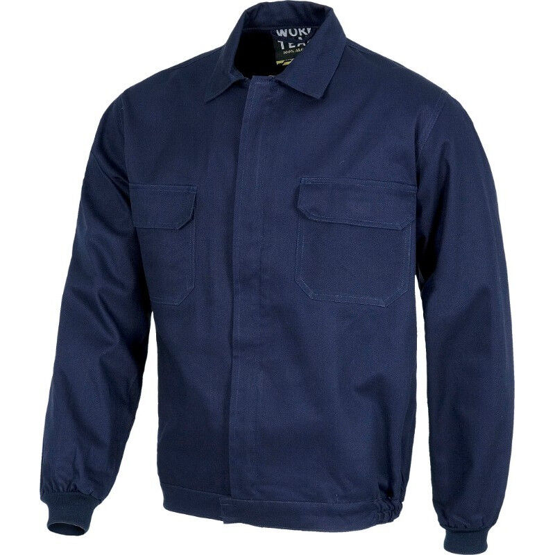 

Workteam - Cazadora de algodón con cuello camisero y cierre de cremallera de metal B1152 | Azul marino - 52