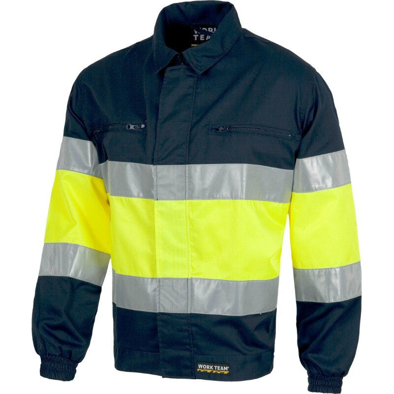 

Cazadora combinada con Alta Visibilidad con cintas reflectantes WORKTEAM C4119 | XL - Marino+Amarillo A.V.