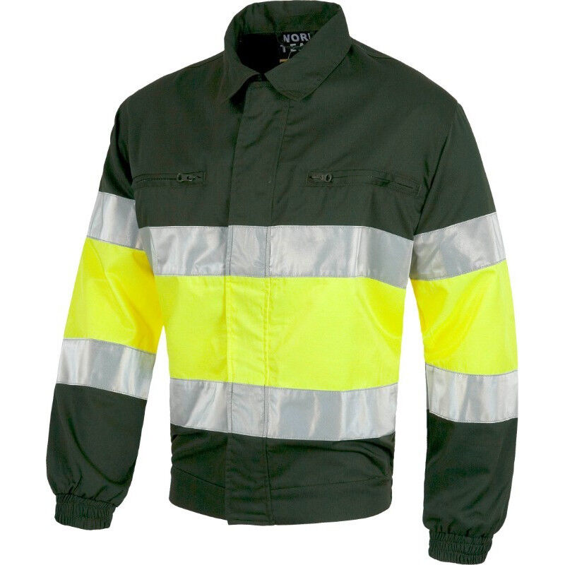 

Workteam - Cazadora de cierre de cremallera con amarillo y naranja de Alta Visibilidad C4110 | XXL - Verde Oscuro+Amarillo A.V.