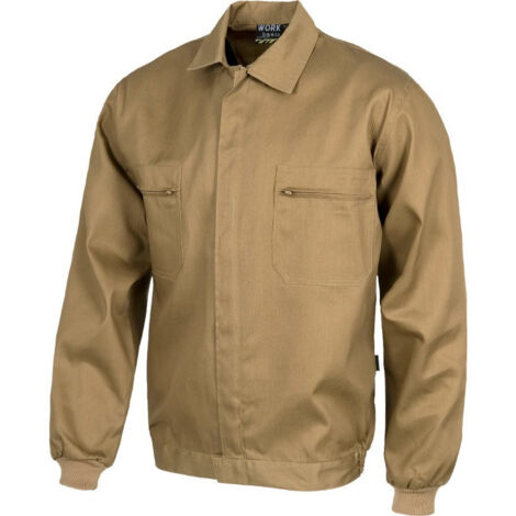 Cazadora básica con cierre de cremallera de nylon oculta WORKTEAM B1102 52 Beige