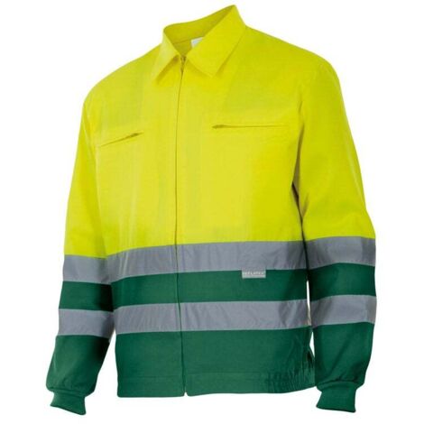 Cazadora Bicolor Alta Visibilidad VERDE/AMARILLO FLÚOR XXL