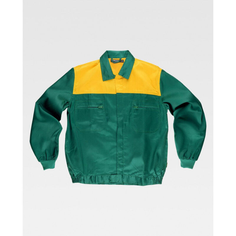 

Cazadora industrial con canesú combinado WORKTEAM Combi C1101 | 52 - Verde+Amarillo