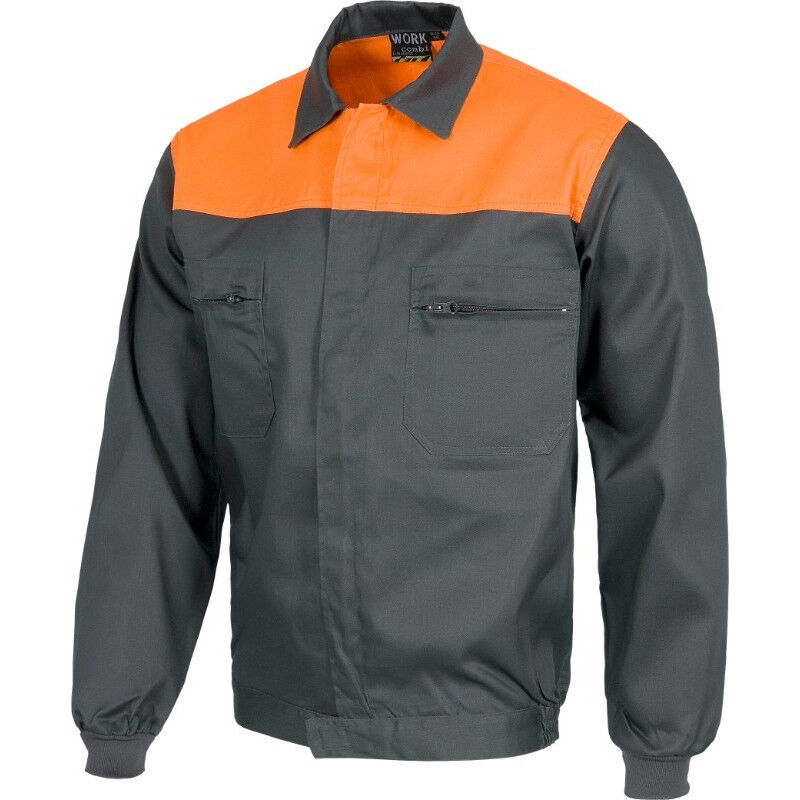 

Cazadora industrial con canesú combinado WORKTEAM Combi C1101 | 60 - Gris+Naranja