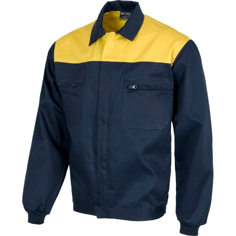 

Cazadora industrial con canesú combinado WORKTEAM Combi C1101 | 60 - Marino+Amarillo