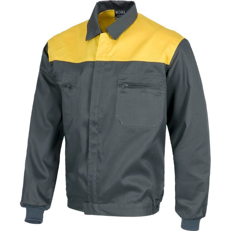 

Cazadora industrial con canesú combinado WORKTEAM Combi C1101 | 62 - Gris+Amarillo