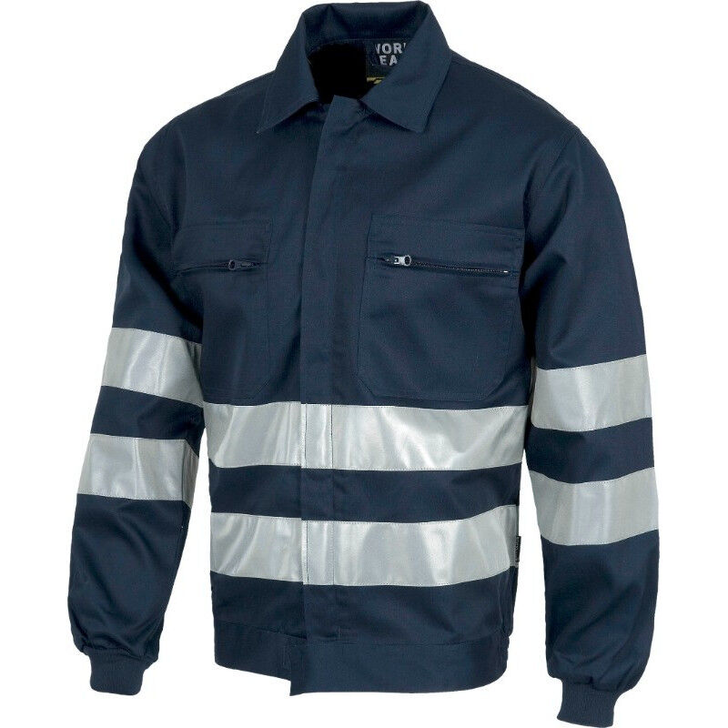 

Cazadora de alta resistencia con cintas reflectantes Combi B1107 | Azul marino - XXL - Workteam