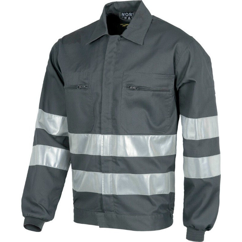 

Cazadora de alta resistencia con cintas reflectantes Combi B1107 | Gris - L - Workteam