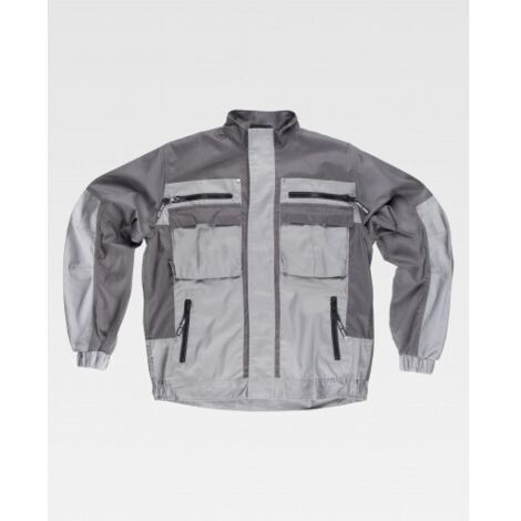 Cazadora combinada de triple costura WORKTEAM Combi B1159 XXL Gris+Gris Claro